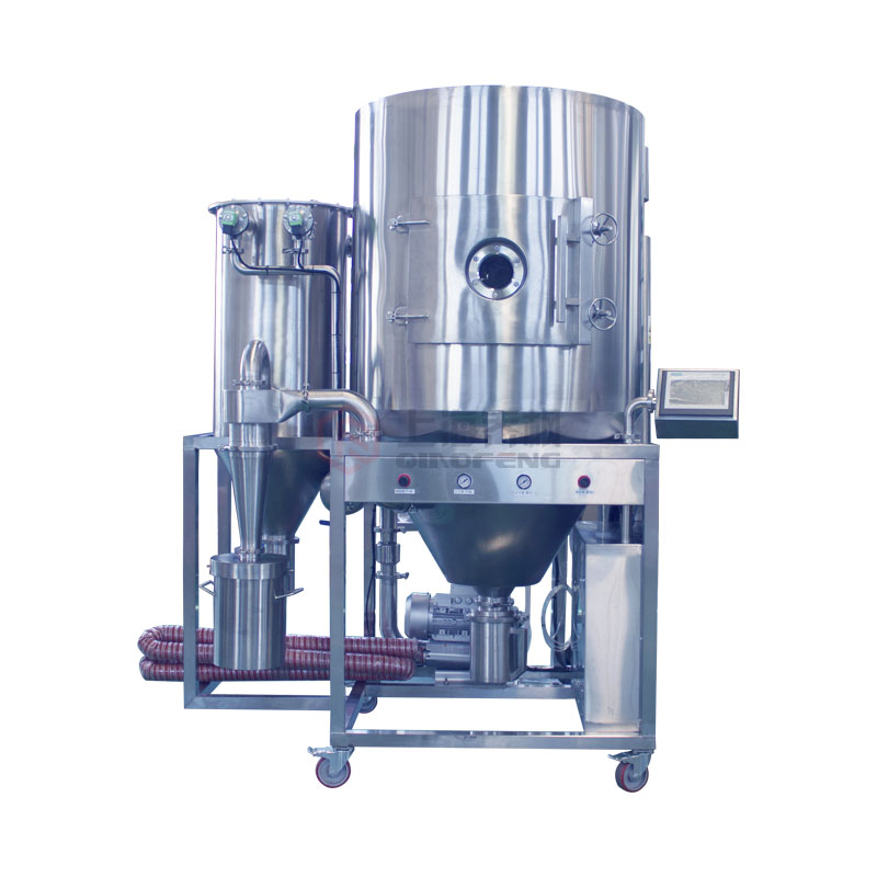 Centrifugal two-fluid dual-purpose spray drying unit for pharmaceuticals