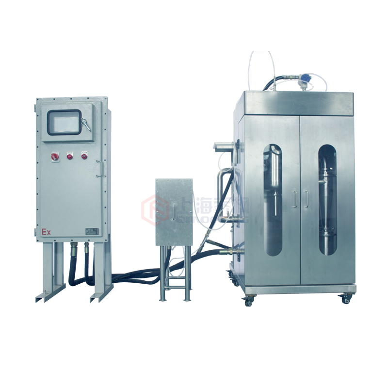 Small closed spray dryer for pharmaceutical use, explosion-proof level